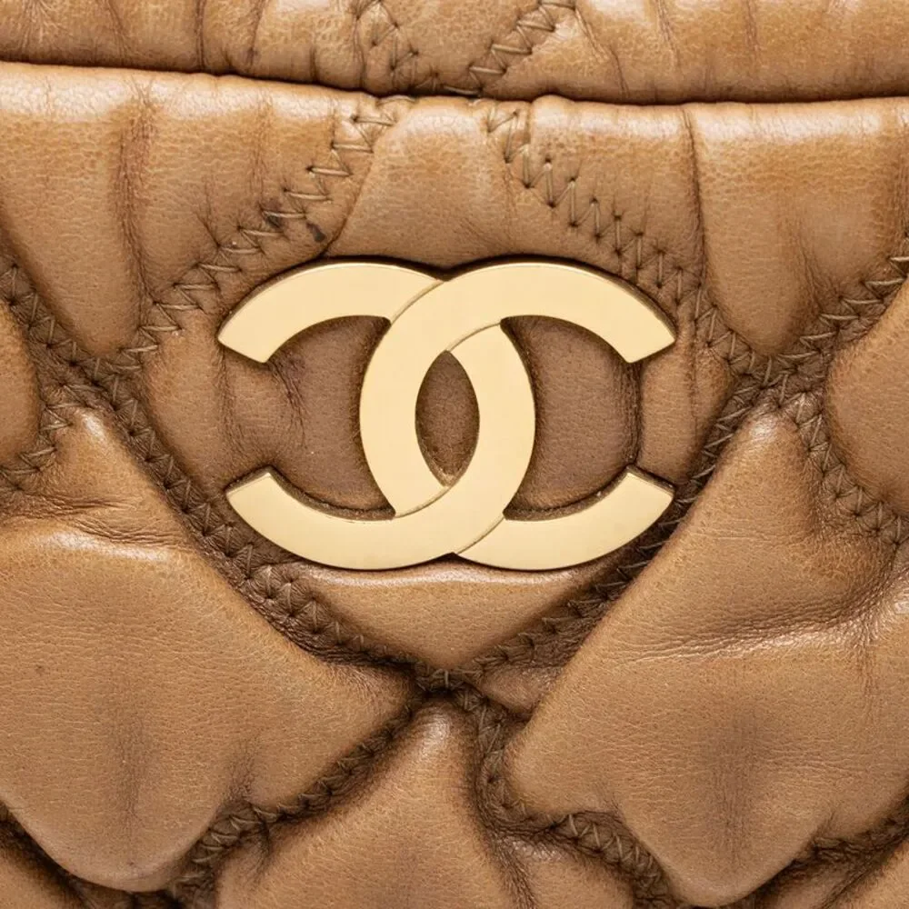 Chanel Lambskin Bubble Quilt Satchel